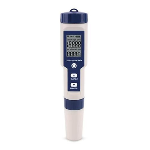 PH-mätare, Ez-9909 5 i 1 Hög Precision Bärbar Digital Vattenkvalitetsmätare, Fo