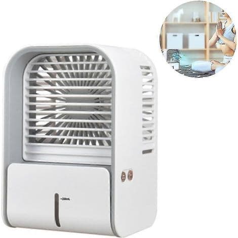 Mini bærbar aircondition. Luftkøler/luftfugter/blæser med USB - AquaForge