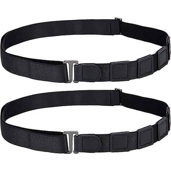 2 skjorteholdere med justerbare skulderstropper for en ryddig og stilig look, , svart