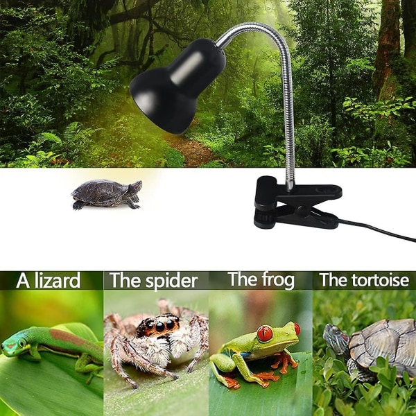 Krybdyrlampe Skildpaddelampe Skildpaddevarmelampe Med Timer 360roterende Uvb Lys Til Skildpadder Tårer Blinde Slanger Etc.