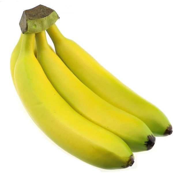Kunstig banan frugt bundt, 19 cm realistisk falsk frugt