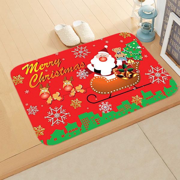 Julmattor, tomte- och renmattor, absorberande halkfria mattor för sovrum, badrum och hem - 50x80cm