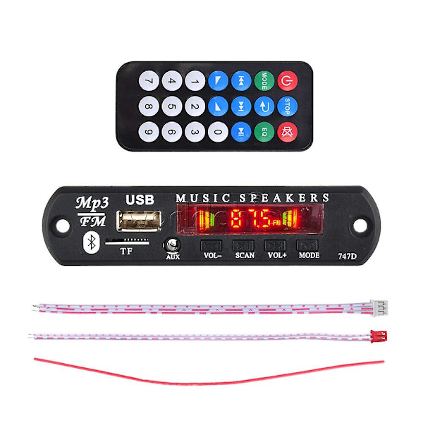 9v 12v Auton Mp3 Wma Dekooderi Moduuli Audio Bluetooth 5.0 Musiikki Kaukosäädin Uusi