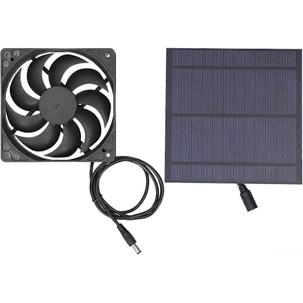 Solpanel Kit med Ventilation og Køleudluftningsventilator til Drivhuse og Dyrebur