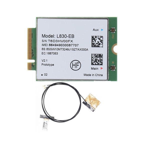 L830- 4g Wifi-kort+antennemodul til X280 T480 T580 P52s L480 L580 T490 T590 P53s T490s X390 L490