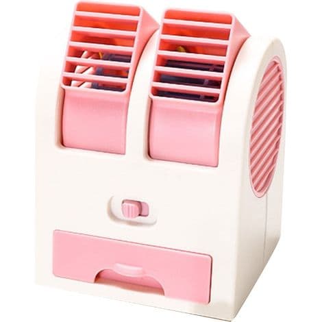 Mini Rosa USB Luftkonditionering. Bärbar Bladlös Kylfläkt för Kontor och Sovrum
