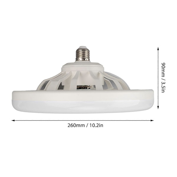 9,8 tommers LED Takviftelys Stille 3-trinns Takvifte med E27 Lampe for Stue 86265V Hvit