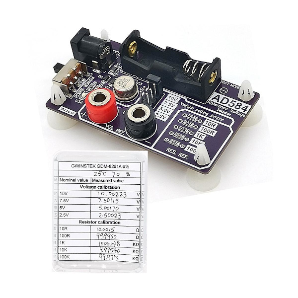 AD584 Korkea Tarkkuus Jänniteviite Moduuli 4 Kanavalla 2.5v/7.5v/5v/10v & 5 Tasoa 10r/100r/1k/