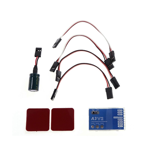 6-akset Gyro A3 V2 Flyvemaskine Flight Controller Stabilisator til RC Fly Ny js