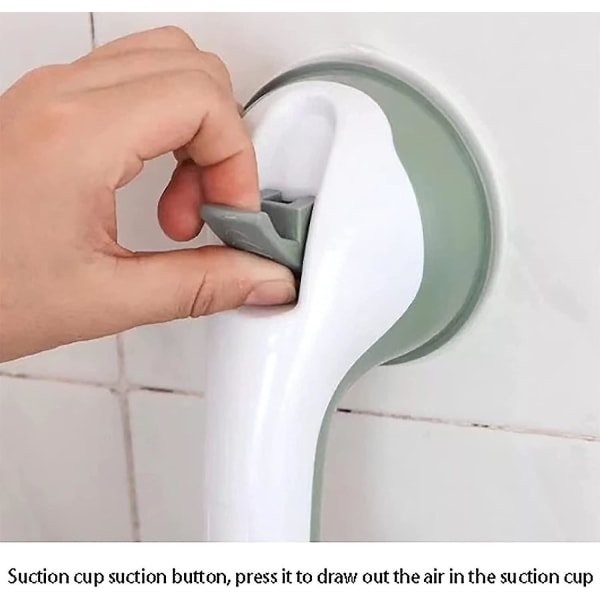 Mandriles de baño Antideslizantes Ventosa de Mano Manijas de Seguridad de Vidrio para baño no Perforadas Pasamanos para Inodoro (2 Piezas)
