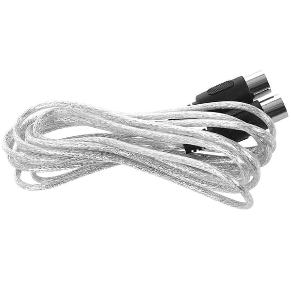 Nyeste 3 meter 10ft MIDI Forlængerkabel 5 Pin Stik Han Til Han Konnektor Sølv