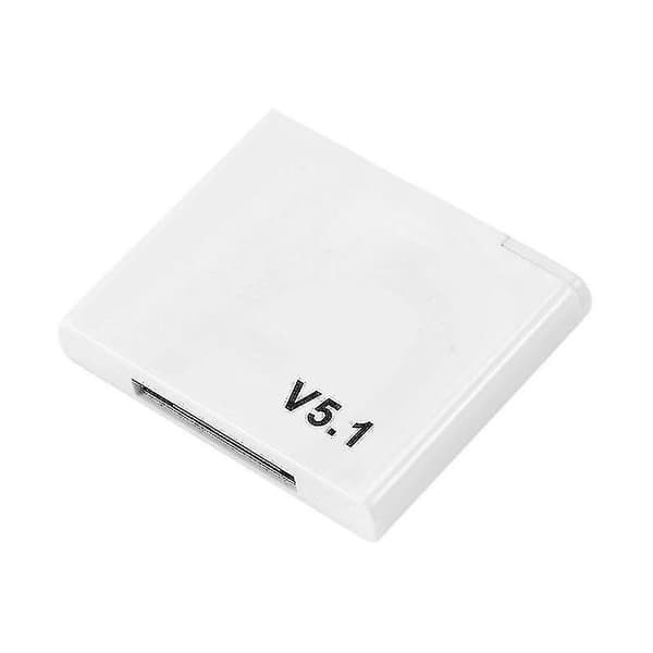 Bluetooth 5.1 30-pin lydmottaker. A2DP trådløs musikkadapter. Hvit