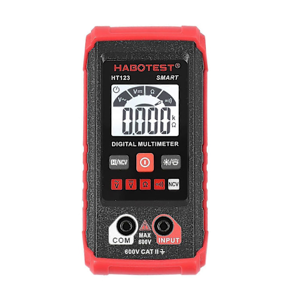 HABOTEST HT123 Digital Multimeter Auto Range 2.000 Tællinger True RMS Måling med LCD Baggrundsbelysning