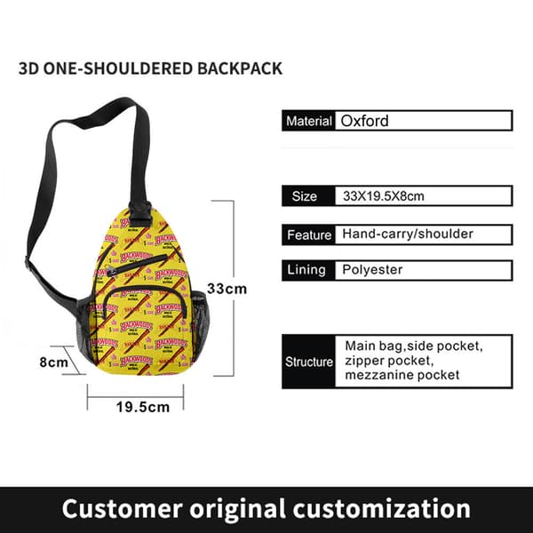 Backwoods Cigar Backpack Oxford Cloth Waterproof Backpack Set Shoulder Bag