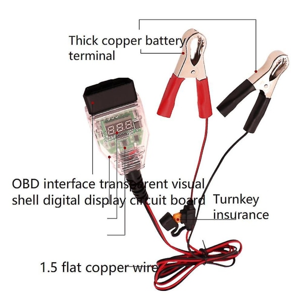 Bil Obd2 Ecu Connector Batterisparer Auto Ecu Memory Savers Automotive Obd 2 Nødelektrisk P-yuyu