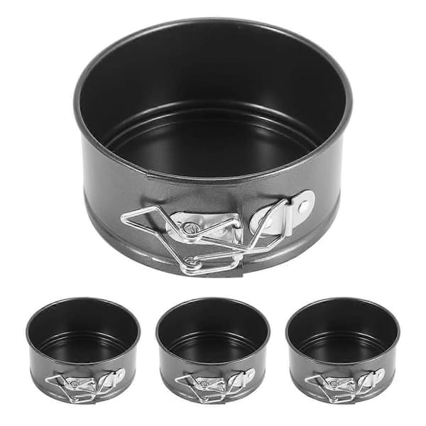 4-tums Mini Springform Pan Set - 4-delad Liten Nonstick Cheesecake Pan för Mini Cheesecakes, Pizzor