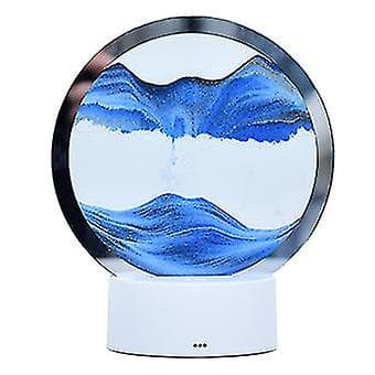 Grøn 3D Timeglas Bordlampe med Sandmaleri Kunst