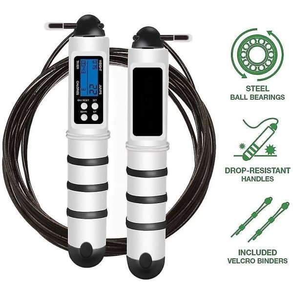 Skipping Rope With Digital Counter, Speed Rope, Steel Rope With Pvc Coating, Professional