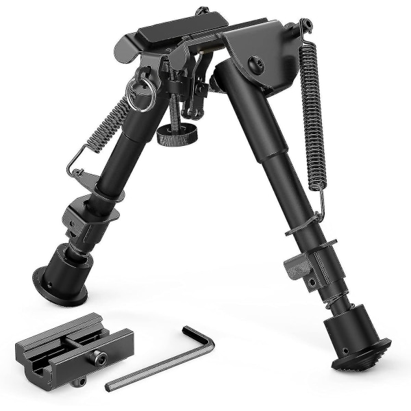 2-i-1 Bipod 6-9 tum Justerbar Höjd, Rail Mount Adapter Ingår - Ruikalucky