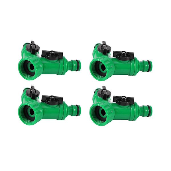 4 stk. Havevandingsfordeler Y-formet Vandsplitter 20/25mm Hun-gevind 2-vejs Vandventil Vandingsystem