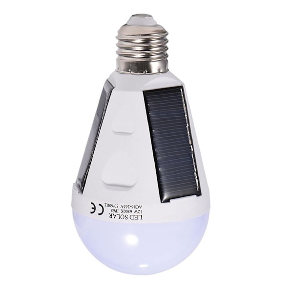 Bärbar Solcellslampa LED-lampa 12W - Vattentät Inomhus/Utomhus Vandring Camping Nödljus