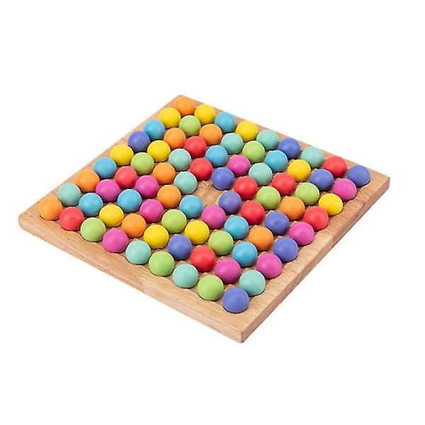 1 sett Wooden Peg Board Beads Game