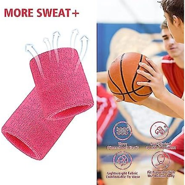 3- set svettbandset med sportpannband Armband Mjuk tjock handduk Bomull för gymmet tennis Gymnastik Fotboll Basket Löpsport