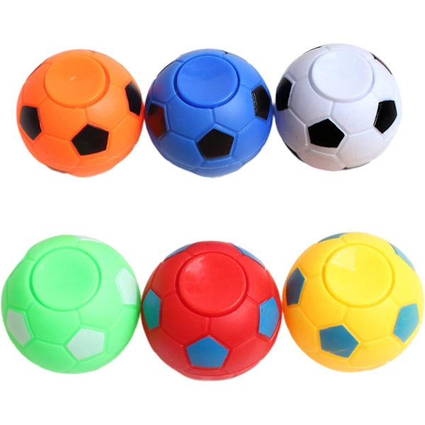 6 stk. fodbold Fidget Spinners, fodbold Spinner Fingerspids Legetøj, hånd Fidget Spinner Fodbolde, Stress Relief Fodbold Legetøj Gave til børn Voksen