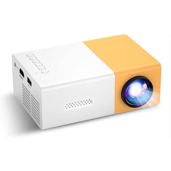 YG300 Hemmabio Miniprojektor HD, Hemmabio, Utomhuscamping Bästa Film-, TV- och Spelupplevelse Yellow