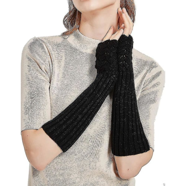 Kvinders vinter varm strikkede lange armvarmere handsker gave