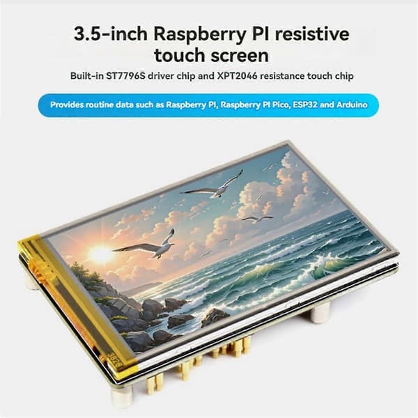 3,5 tommer Resistiv LCD Touch Skærm 480x320 Opløsning IPS Panel ST7796S Driver Chip til ESP32 til