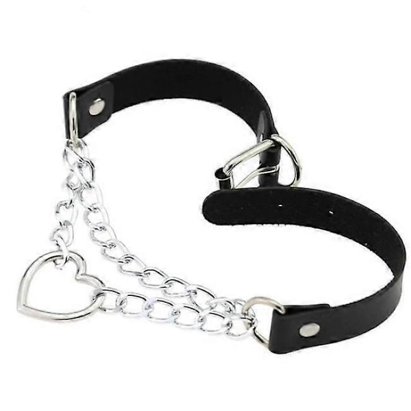 Choker - Hjerte - Kjede - Musta Svart