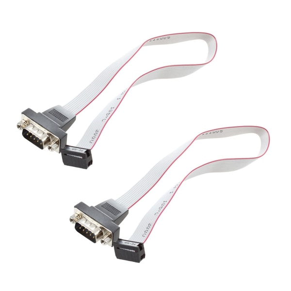 2x DB9 RS232 til 10-bens båndkabel-adapter