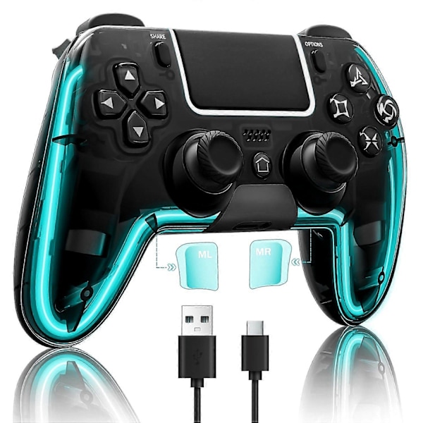 Trådløs controller til PS4 med 2 programmerbare knapper og forbedret spiloplevelse