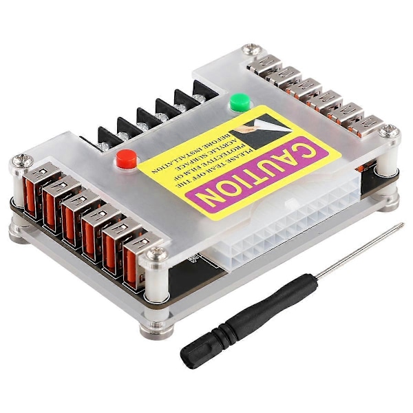 ATX-virtalähteen Breakout-levy ja kotelosarja 3,3 V, 5 V, 12 V, -12 V lähtöjännitteellä ja 12 USB-portilla, 3 A maksimilähtö