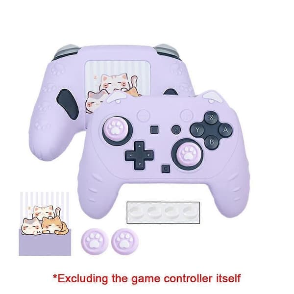 Til Switch 2 Pro Game Controller Cover%2C Beskyttelsesetui/ L9W9 purple one set