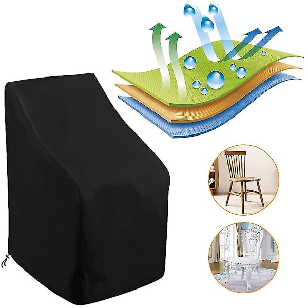 SZTXJ Udendørs Terrasse Møbelbetræk Stablede Stole Til Al slags Vejrbeskyttelse 65*65*120/80cm 210D