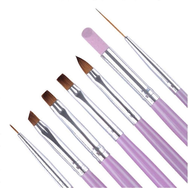 PIAO Nagelborste Akryl Nagelkonst Penslar Set Konst Design Målnings Nagel Liner Nagelkonst Builder Borste Nagelkonst Målnings Penslar Set för Nagelsalong Hemanvändning