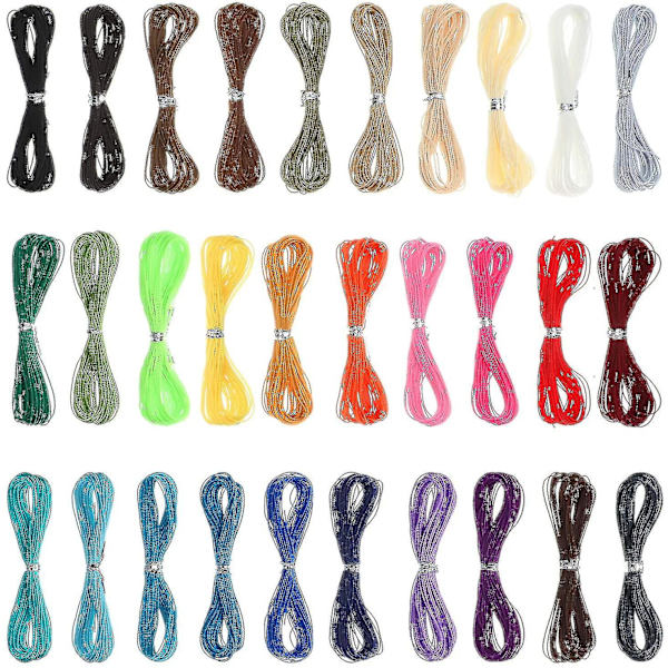 30 Färger 1mm Vaxad Snöre Pärlstråd För DIY Macrame Halsband Armband Smycken Tillverkning