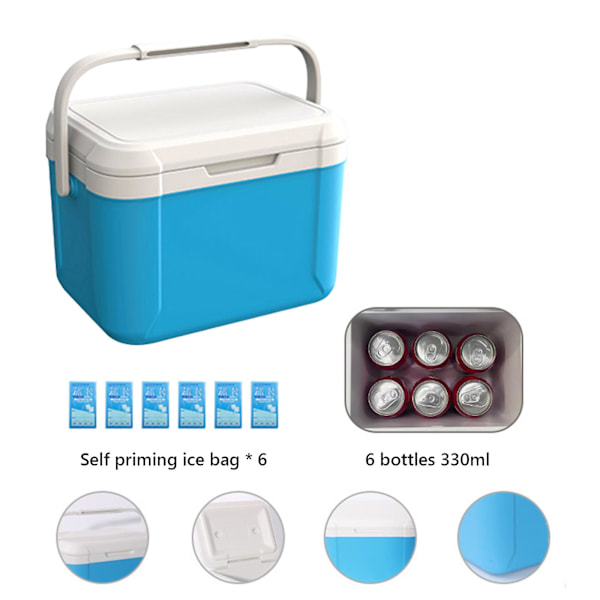 Kylbox 5L Isolerad Box Bil Bärbar Kommersiell Kylskåp Utomhus Camping Grill Is Hink Stall Picknick Is Bevarande