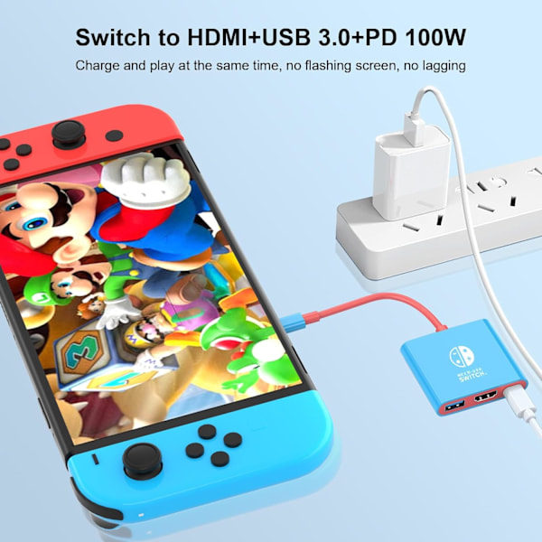 Portabel Switch Dock Typ C till Konverteringskabel
