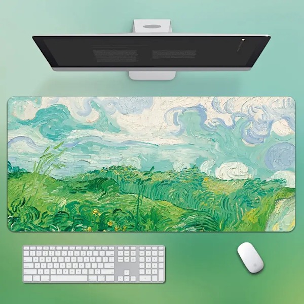 Pastoral scenery large mouse pad large computer desk pad game pad non-slip thick desk pad