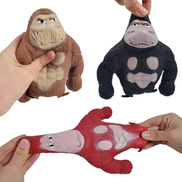 Sand dekompression gorilla tpr langsom rebound strækbar plastik gorilla Brown