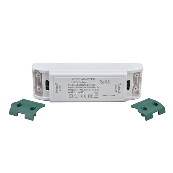 LED Driver 24V DC 1.5A 36W LED Strømforsyning Konstant Strøm 24V Transformer AC100240V