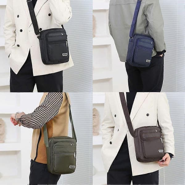 Skulderveske messenger bag nylonstoff A