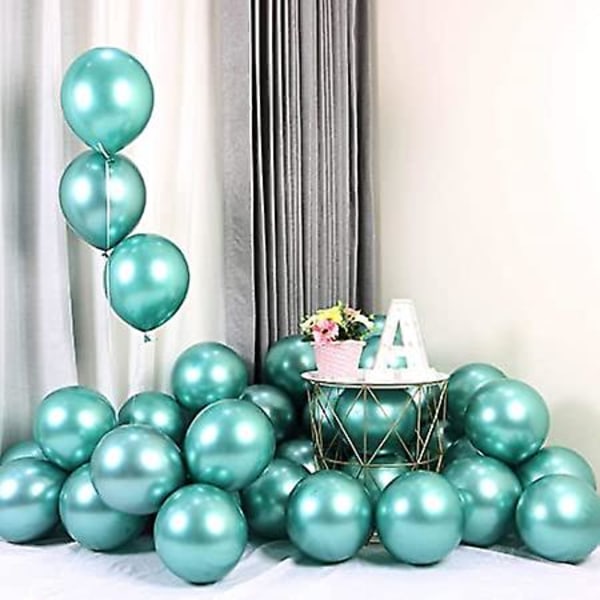 50 kpl kiiltäviä vihreitä ilmapalloja juhliin Latex-ilmapallot syntymäpäivähäälle baby shower