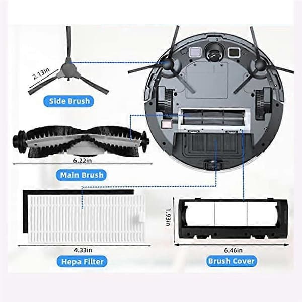 Reservedele til Ionvac SmartClean 2000 Robovac Robotstøvsuger Reservedele Tilbehør