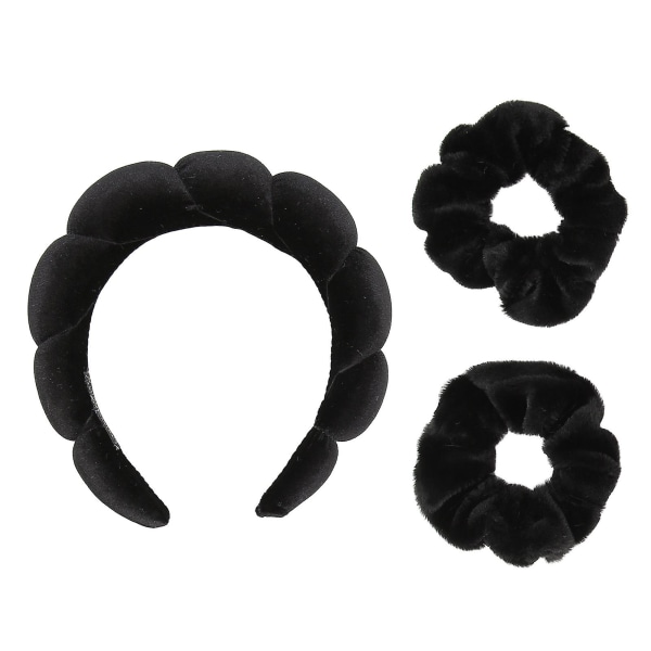 Face Washing Headband 2pcs Wristbands Soft Polyester Wrist Wash Band Hair Band Set