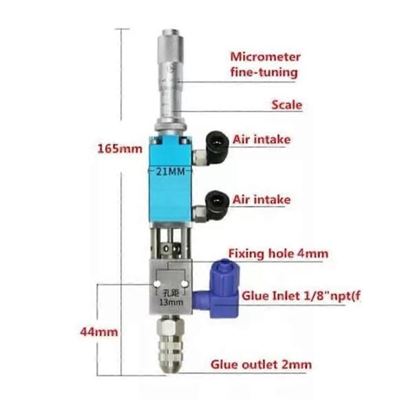 QLH-21B Pneumatisk Thimble Dispenser Ventil Lim Dispenser Ventil 0.001ml js