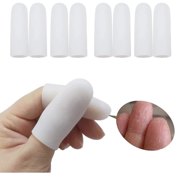 Fingerskydd Finger Caps Silikon Fingertops Protection - Gel Finger Cots Perfekt för triggerfinger, fingerartrit, fingersprickor och annat F